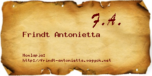 Frindt Antonietta névjegykártya